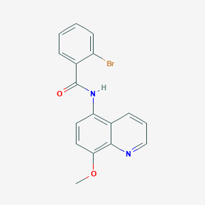 molecular formula C17H13BrN2O2 B11332083 2-bromo-N-(8-methoxyquinolin-5-yl)benzamide 