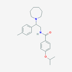 molecular formula C25H34N2O2 B11332098 N-[2-(azepan-1-yl)-2-(4-methylphenyl)ethyl]-4-(propan-2-yloxy)benzamide 