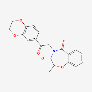 4-[2-(2,3-dihydro-1,4-benzodioxin-6-yl)-2-oxoethyl]-2-methyl-1,4-benzoxazepine-3,5(2H,4H)-dione