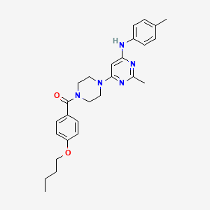 6-[4-(4-butoxybenzoyl)piperazin-1-yl]-2-methyl-N-(4-methylphenyl)pyrimidin-4-amine