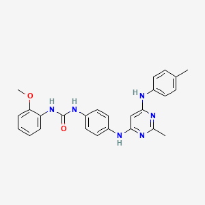 1-(2-Methoxyphenyl)-3-(4-((2-methyl-6-(p-tolylamino)pyrimidin-4-yl)amino)phenyl)urea