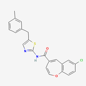 7-chloro-N-[5-(3-methylbenzyl)-1,3-thiazol-2-yl]-1-benzoxepine-4-carboxamide