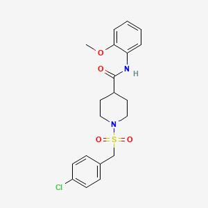 1-[(4-chlorobenzyl)sulfonyl]-N-(2-methoxyphenyl)piperidine-4-carboxamide