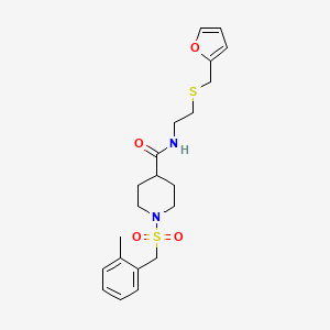 N-{2-[(furan-2-ylmethyl)sulfanyl]ethyl}-1-[(2-methylbenzyl)sulfonyl]piperidine-4-carboxamide