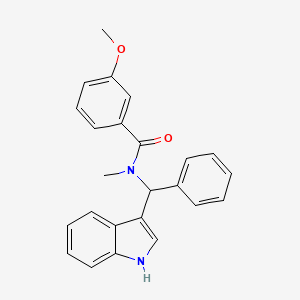 N-[1H-indol-3-yl(phenyl)methyl]-3-methoxy-N-methylbenzamide