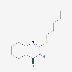 molecular formula C13H20N2OS B11332256 2-(Pentylsulfanyl)-3,4,5,6,7,8-hexahydroquinazolin-4-one 