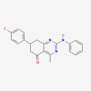 2-anilino-7-(4-fluorophenyl)-4-methyl-7,8-dihydroquinazolin-5(6H)-one