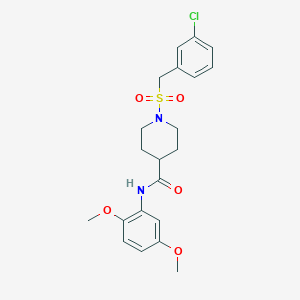 1-[(3-chlorobenzyl)sulfonyl]-N-(2,5-dimethoxyphenyl)piperidine-4-carboxamide