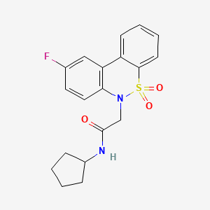 N-cyclopentyl-2-(9-fluoro-5,5-dioxido-6H-dibenzo[c,e][1,2]thiazin-6-yl)acetamide