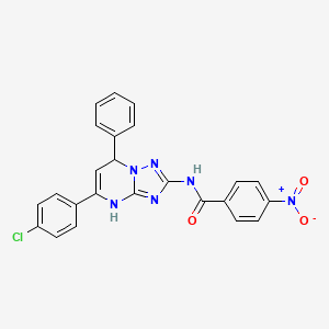 N-[5-(4-chlorophenyl)-7-phenyl-4,7-dihydro[1,2,4]triazolo[1,5-a]pyrimidin-2-yl]-4-nitrobenzamide