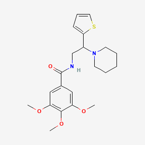 3,4,5-trimethoxy-N-[2-(piperidin-1-yl)-2-(thiophen-2-yl)ethyl]benzamide