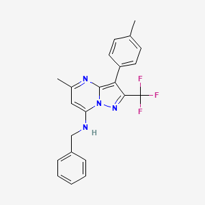 N-benzyl-5-methyl-3-(4-methylphenyl)-2-(trifluoromethyl)pyrazolo[1,5-a]pyrimidin-7-amine