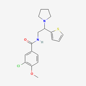 3-chloro-4-methoxy-N-[2-(pyrrolidin-1-yl)-2-(thiophen-2-yl)ethyl]benzamide