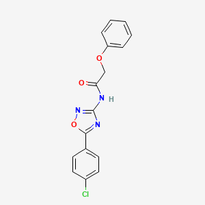 molecular formula C16H12ClN3O3 B11332359 N-[5-(4-chlorophenyl)-1,2,4-oxadiazol-3-yl]-2-phenoxyacetamide 