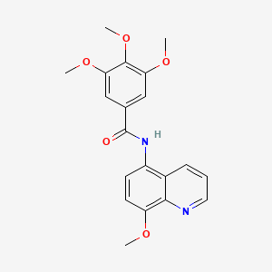 molecular formula C20H20N2O5 B11332371 3,4,5-trimethoxy-N-(8-methoxyquinolin-5-yl)benzamide 