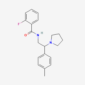 2-fluoro-N-[2-(4-methylphenyl)-2-(pyrrolidin-1-yl)ethyl]benzamide