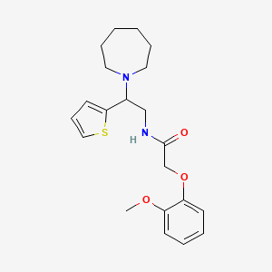 N-[2-(azepan-1-yl)-2-(thiophen-2-yl)ethyl]-2-(2-methoxyphenoxy)acetamide