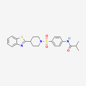 N-(4-{[4-(1,3-benzothiazol-2-yl)piperidin-1-yl]sulfonyl}phenyl)-2-methylpropanamide