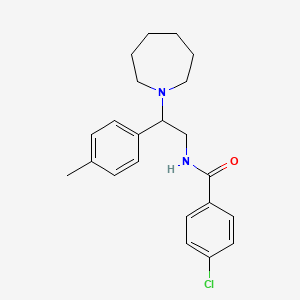 N-[2-(azepan-1-yl)-2-(4-methylphenyl)ethyl]-4-chlorobenzamide