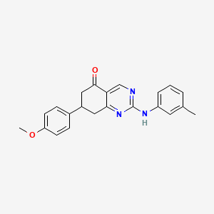 7-(4-methoxyphenyl)-2-[(3-methylphenyl)amino]-7,8-dihydroquinazolin-5(6H)-one