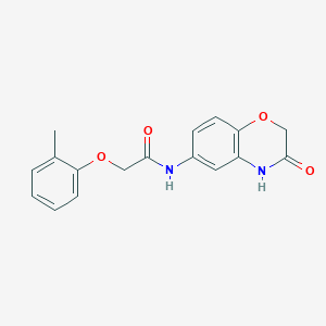 2-(2-methylphenoxy)-N-(3-oxo-3,4-dihydro-2H-1,4-benzoxazin-6-yl)acetamide