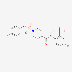 N-[4-chloro-2-(trifluoromethyl)phenyl]-1-[(4-methylbenzyl)sulfonyl]piperidine-4-carboxamide