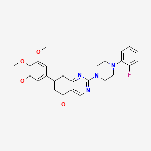 2-[4-(2-fluorophenyl)piperazin-1-yl]-4-methyl-7-(3,4,5-trimethoxyphenyl)-7,8-dihydroquinazolin-5(6H)-one