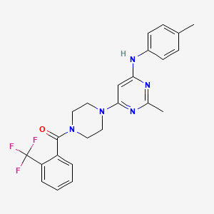 2-methyl-N-(4-methylphenyl)-6-{4-[2-(trifluoromethyl)benzoyl]piperazin-1-yl}pyrimidin-4-amine