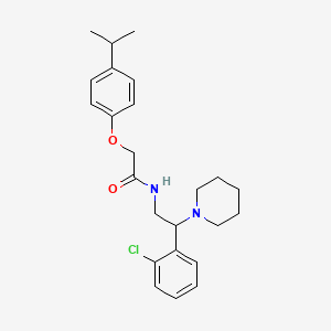 molecular formula C24H31ClN2O2 B11332465 N-[2-(2-chlorophenyl)-2-(piperidin-1-yl)ethyl]-2-[4-(propan-2-yl)phenoxy]acetamide 