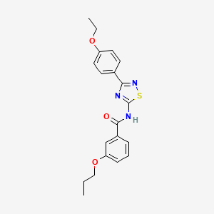 molecular formula C20H21N3O3S B11332479 N-[3-(4-ethoxyphenyl)-1,2,4-thiadiazol-5-yl]-3-propoxybenzamide 