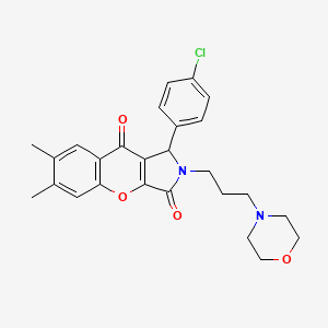 1-(4-Chlorophenyl)-6,7-dimethyl-2-[3-(morpholin-4-yl)propyl]-1,2-dihydrochromeno[2,3-c]pyrrole-3,9-dione