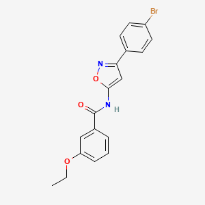 molecular formula C18H15BrN2O3 B11332491 N-[3-(4-bromophenyl)-1,2-oxazol-5-yl]-3-ethoxybenzamide 