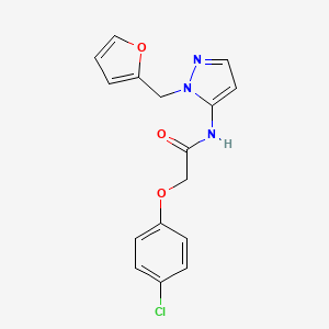 2-(4-chlorophenoxy)-N-[1-(furan-2-ylmethyl)-1H-pyrazol-5-yl]acetamide