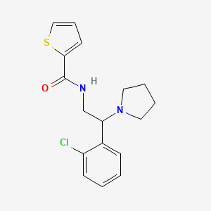 molecular formula C17H19ClN2OS B11332523 N-[2-(2-chlorophenyl)-2-(pyrrolidin-1-yl)ethyl]thiophene-2-carboxamide 