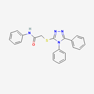 2-[(4,5-diphenyl-4H-1,2,4-triazol-3-yl)sulfanyl]-N-phenylacetamide