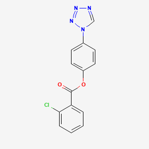 molecular formula C14H9ClN4O2 B11332555 4-(1H-tetrazol-1-yl)phenyl 2-chlorobenzoate 