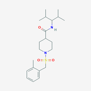 N-(2,4-dimethylpentan-3-yl)-1-[(2-methylbenzyl)sulfonyl]piperidine-4-carboxamide