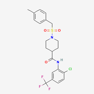 N-[2-chloro-5-(trifluoromethyl)phenyl]-1-[(4-methylbenzyl)sulfonyl]piperidine-4-carboxamide