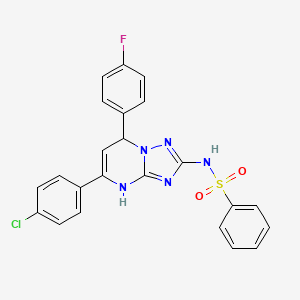 N-[5-(4-chlorophenyl)-7-(4-fluorophenyl)-3,7-dihydro[1,2,4]triazolo[1,5-a]pyrimidin-2-yl]benzenesulfonamide