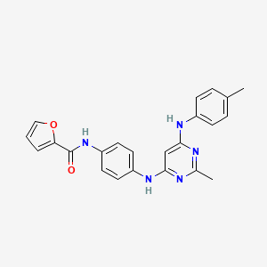 N-(4-((2-methyl-6-(p-tolylamino)pyrimidin-4-yl)amino)phenyl)furan-2-carboxamide