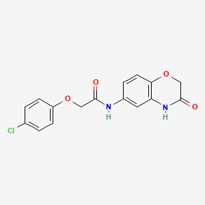 2-(4-chlorophenoxy)-N-(3-oxo-3,4-dihydro-2H-1,4-benzoxazin-6-yl)acetamide