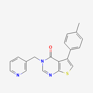 molecular formula C19H15N3OS B11332668 5-(4-methylphenyl)-3-(pyridin-3-ylmethyl)thieno[2,3-d]pyrimidin-4(3H)-one 