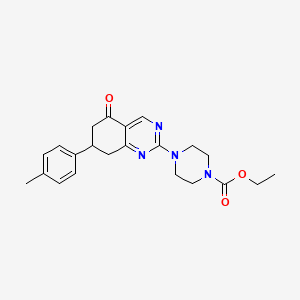 Ethyl 4-[7-(4-methylphenyl)-5-oxo-5,6,7,8-tetrahydroquinazolin-2-yl]piperazine-1-carboxylate