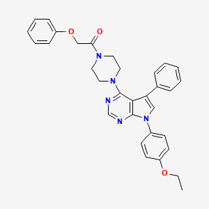 1-{4-[7-(4-ethoxyphenyl)-5-phenyl-7H-pyrrolo[2,3-d]pyrimidin-4-yl]piperazin-1-yl}-2-phenoxyethanone