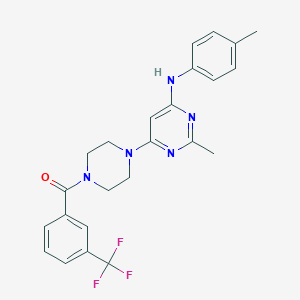 2-methyl-N-(4-methylphenyl)-6-{4-[3-(trifluoromethyl)benzoyl]piperazin-1-yl}pyrimidin-4-amine