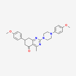 molecular formula C27H30N4O3 B11332712 7-(4-methoxyphenyl)-2-[4-(4-methoxyphenyl)piperazin-1-yl]-4-methyl-7,8-dihydroquinazolin-5(6H)-one 