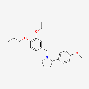 1-[(3-Ethoxy-4-propoxyphenyl)methyl]-2-(4-methoxyphenyl)pyrrolidine