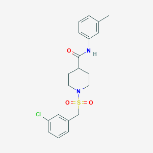 1-[(3-chlorobenzyl)sulfonyl]-N-(3-methylphenyl)piperidine-4-carboxamide