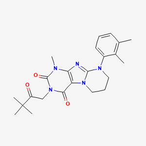 3-(3,3-dimethyl-2-oxobutyl)-9-(2,3-dimethylphenyl)-1-methyl-1H,2H,3H,4H,6H,7H,8H,9H-pyrimido[1,2-g]purine-2,4-dione