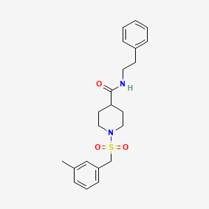 1-[(3-methylbenzyl)sulfonyl]-N-(2-phenylethyl)piperidine-4-carboxamide